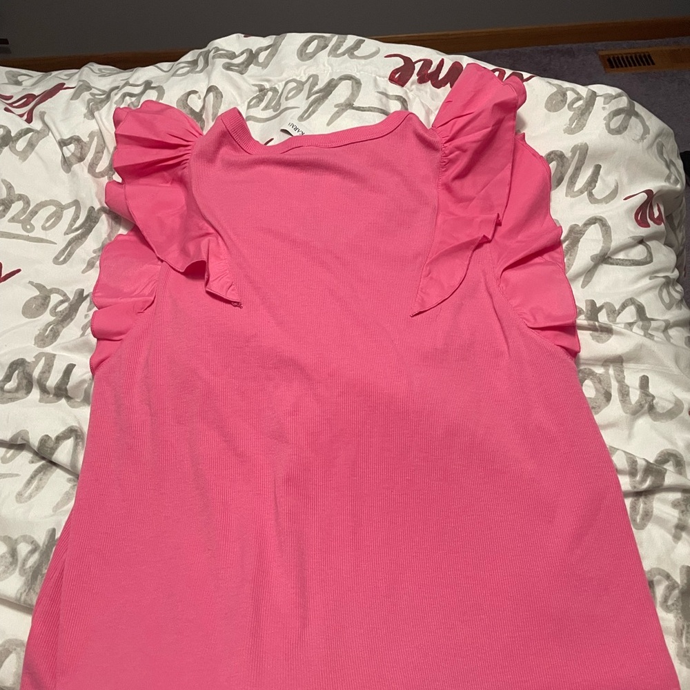 Pink Ruffle Sleeve Top - Picture 2 of 3